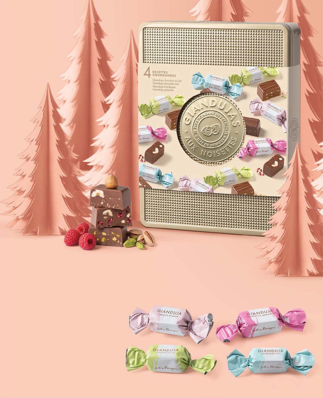 Coffret Les Giandujas Jeff de Bruges, collection Noël 2026